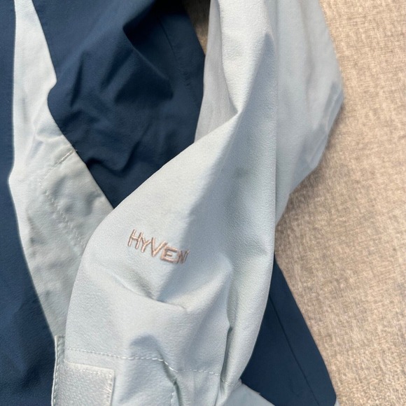 The North‎ Face Jacket Girls Large Hyvent Full Zip Blue Color Block Hooded - Picture 3 of 9